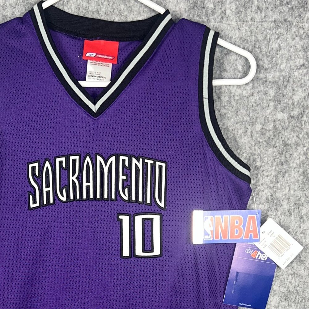 Sacramento Kings Bibby #10 Jersey Shirt Youth Girl's XL 14-16 Reebok Purple New